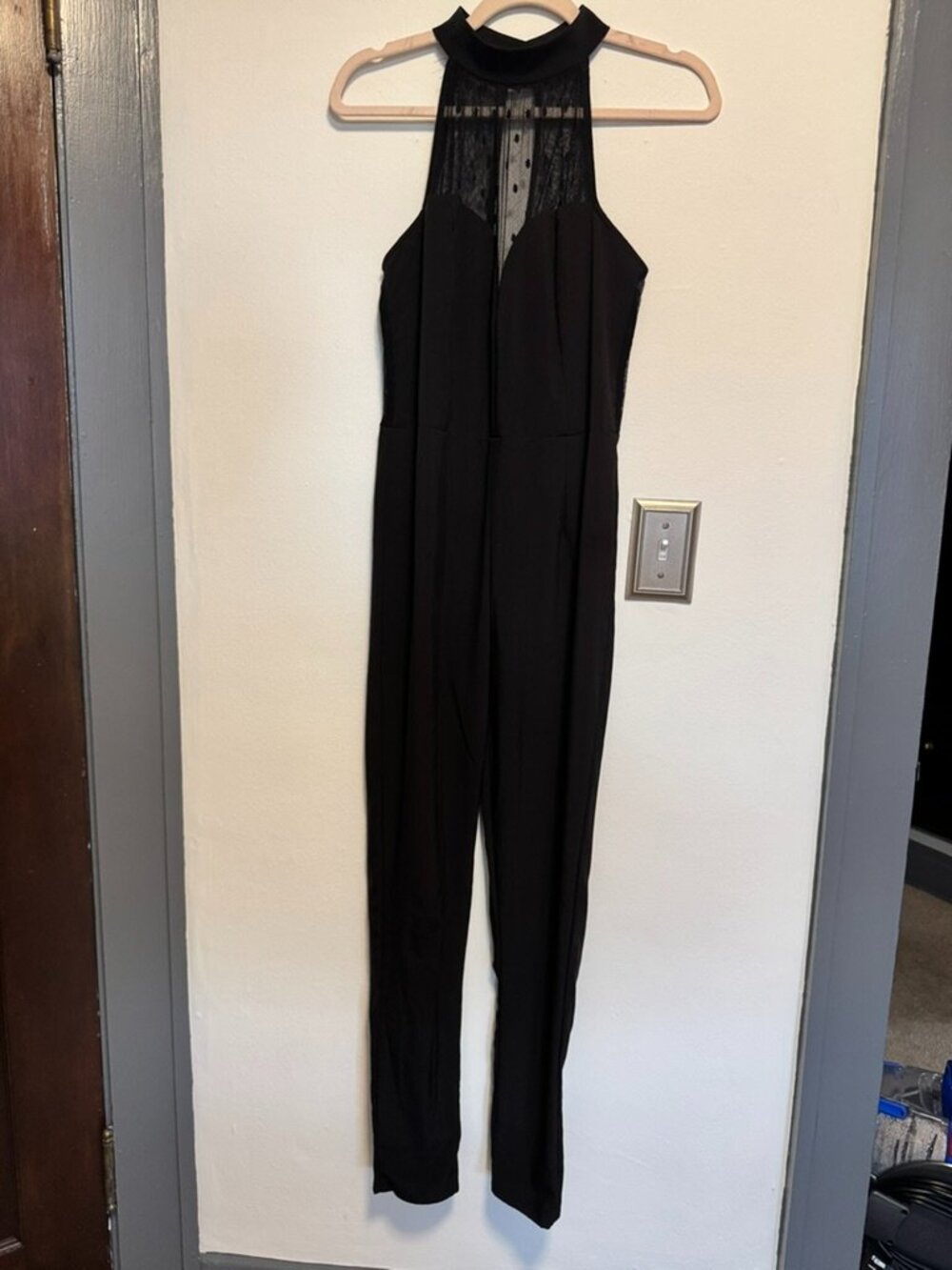 Nasty Gal Jumpsuit Sweetheart Neckline High neck Black M - Picture 2 of 7